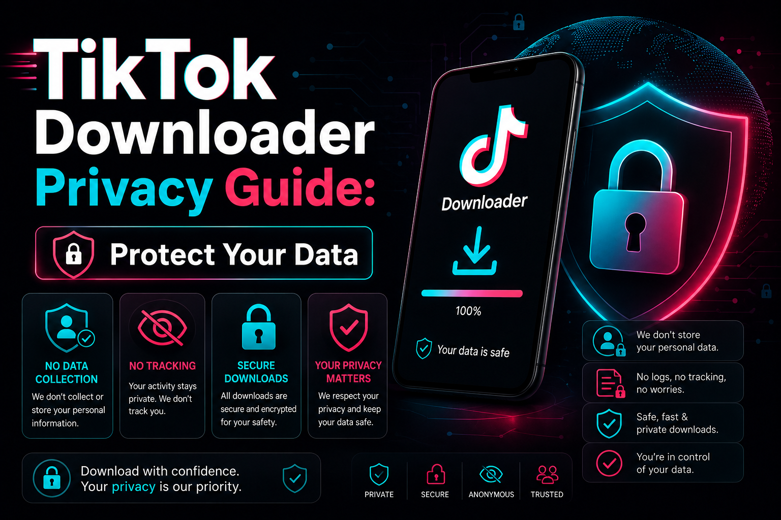 Graphic representing data privacy and protection