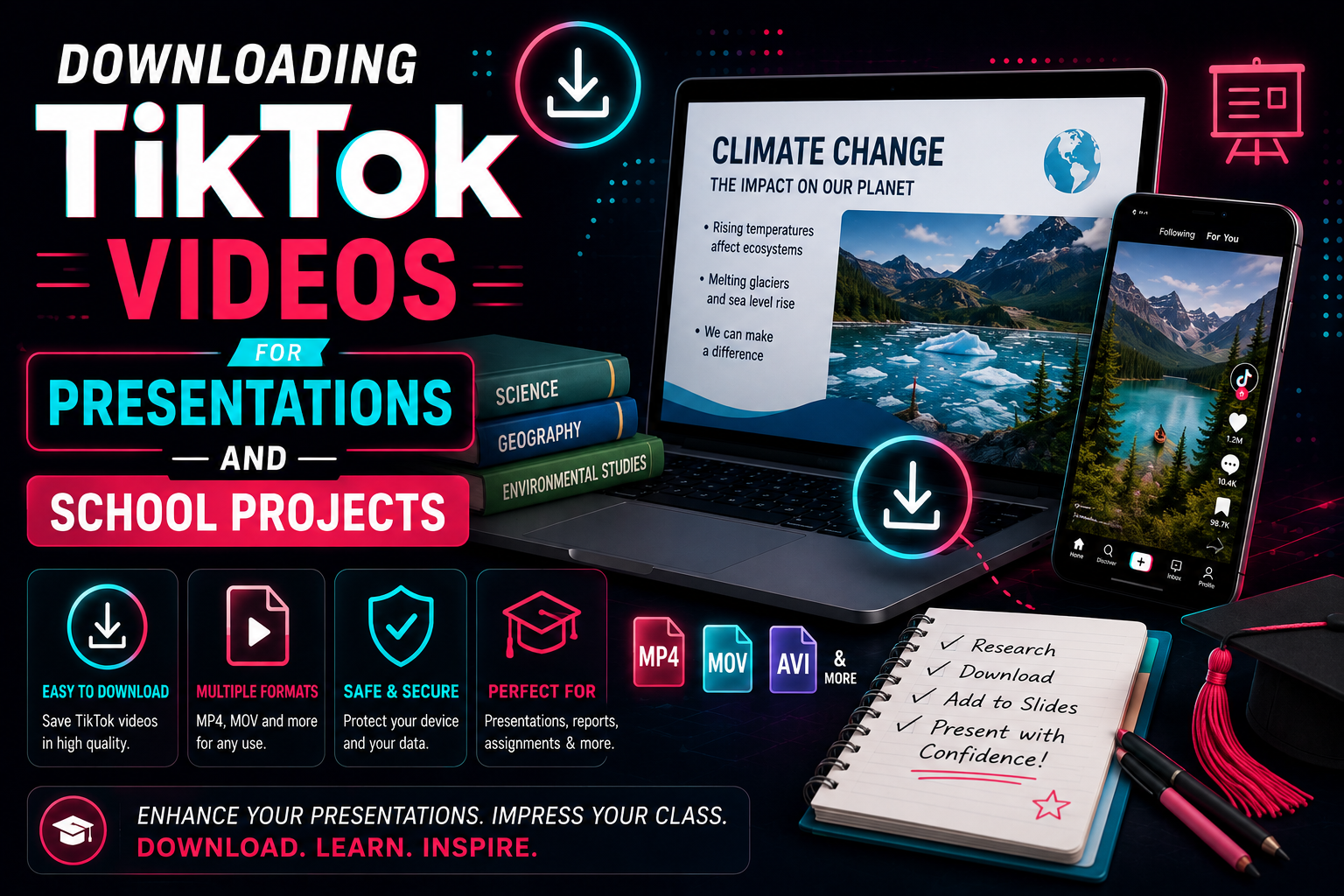 Downloading TikTok Videos for Presentations and School Projects